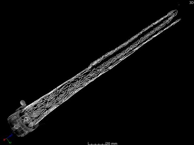 Japonya'nın Tanrılar Adası'ndan 1100 Yıllık Altın İşlemeli Ritüel Mızrağı Üzerinde Karmaşık Tasarım Ortaya Çıktı