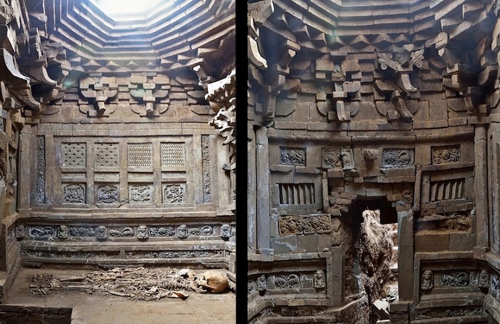 Çin’de Yaklaşık 1.000 Yıllık Süslü Bir Mezar Keşfedildi
