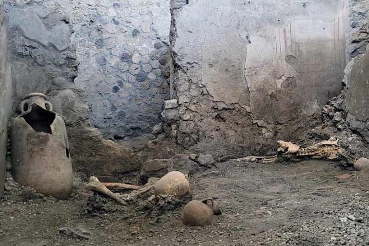Pompeii’de Vezüv Depreminde Ölmüş İskeletler Bulundu