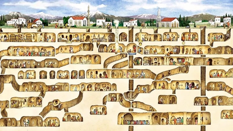 Derinkuyu: 18 Katlı ve 20.000 Kişilik Kapasiteli Antik Mühendislik Harikası