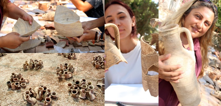 Arkeologların bulduğu 11 bin çömlek parçasını restoratörler tek tek birleştiriyor
