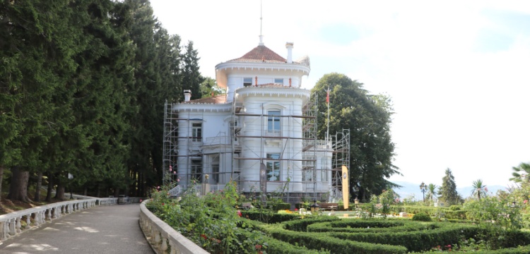 Trabzon'daki Atatürk Köşkü'nün restorasyon çalışmaları sürüyor