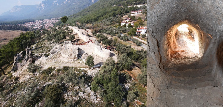 Muğla Akyaka'daki kale surlarında Karia kültürüne ait kalıntılar bulundu