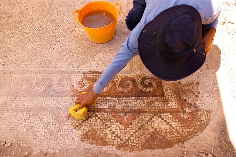 Türkiye'nin Mardin kentindeki Dara Antik Kenti'nde 1.500 Yıllık Mozaik Keşfi