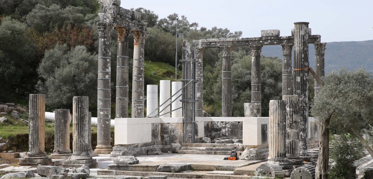 Euromos Antik Kenti'ndeki Zeus Tapınağı restore ediliyor