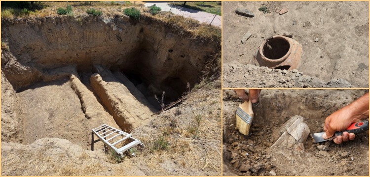 Tacikistan'da içi kille sırlanmış bir beton testi bulundu!