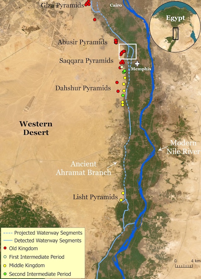 Nil’in Eski Bir Kolu, Piramitlerin İnşası için Vazgeçilmezdi