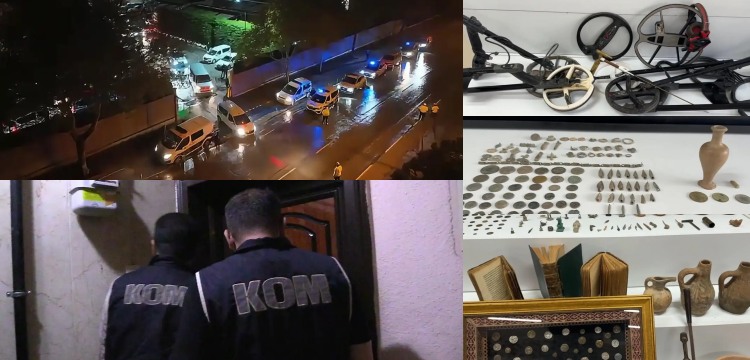 Polis 9 ilde eşzamanlı operasyonlarla 4 ülkeye  tarihi eser satan çeteyi ortaya çıkardı