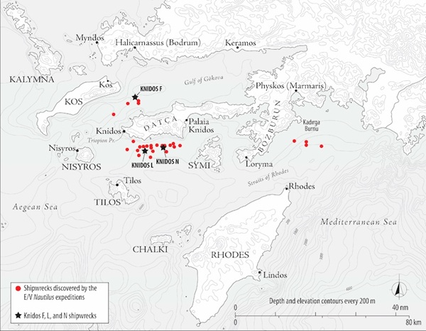 Knidos Açıklarında Amforalarla Dolu Üç Bizans Batığı Keşfedildi